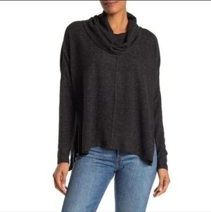 Status By Chenault Cowl Neck Sweater M Black 229